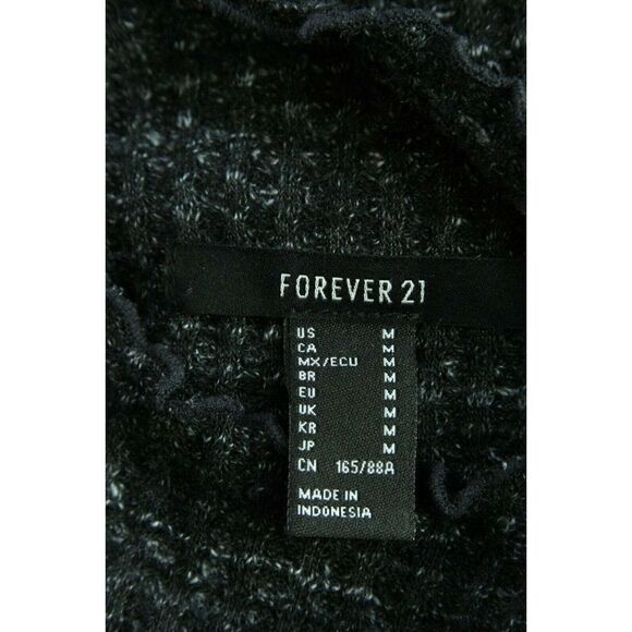 Forever 21 Top Medium Black Juniors pullover ruffle stretch - Picture 5 of 5